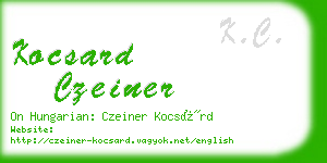 kocsard czeiner business card
